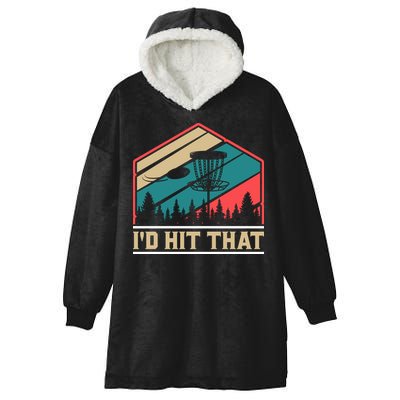 Retro Vintage Disc Golf Shirt Frolf Flying Disc Sport Hooded Wearable Blanket