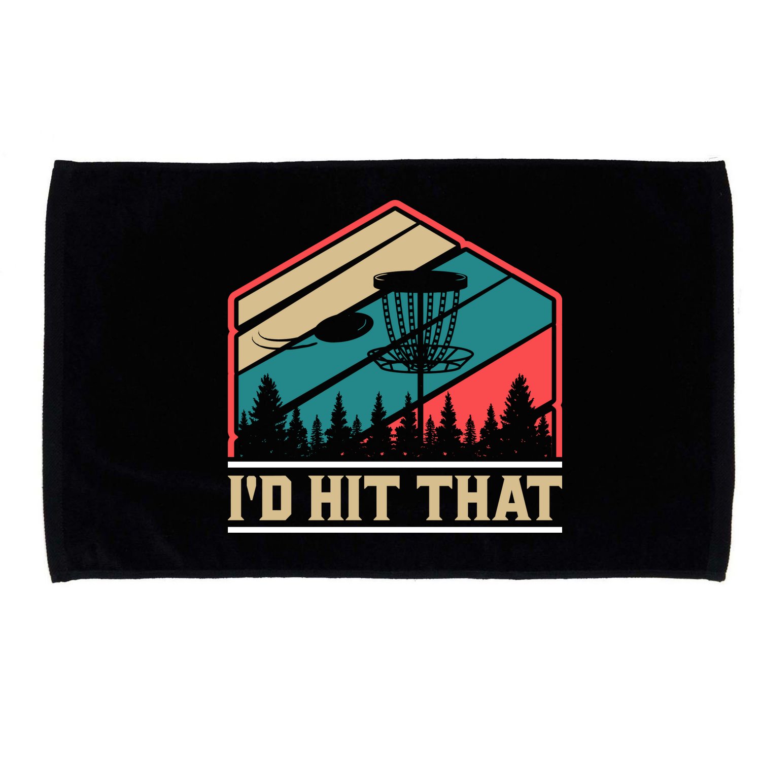Retro Vintage Disc Golf Shirt Frolf Flying Disc Sport Microfiber Hand Towel