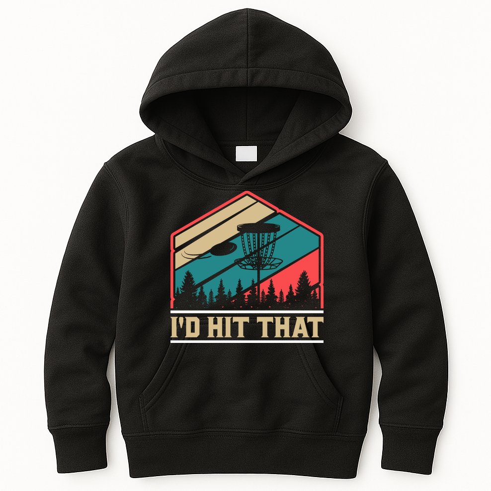 Retro Vintage Disc Golf Shirt Frolf Flying Disc Sport Kids Hoodie