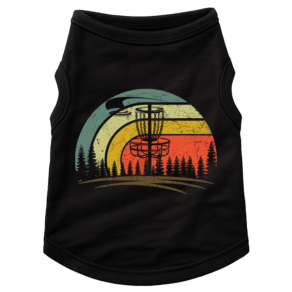 Retro Vintage Disc Golf Shirt Frolf Flying Disc Sport Doggie Tank