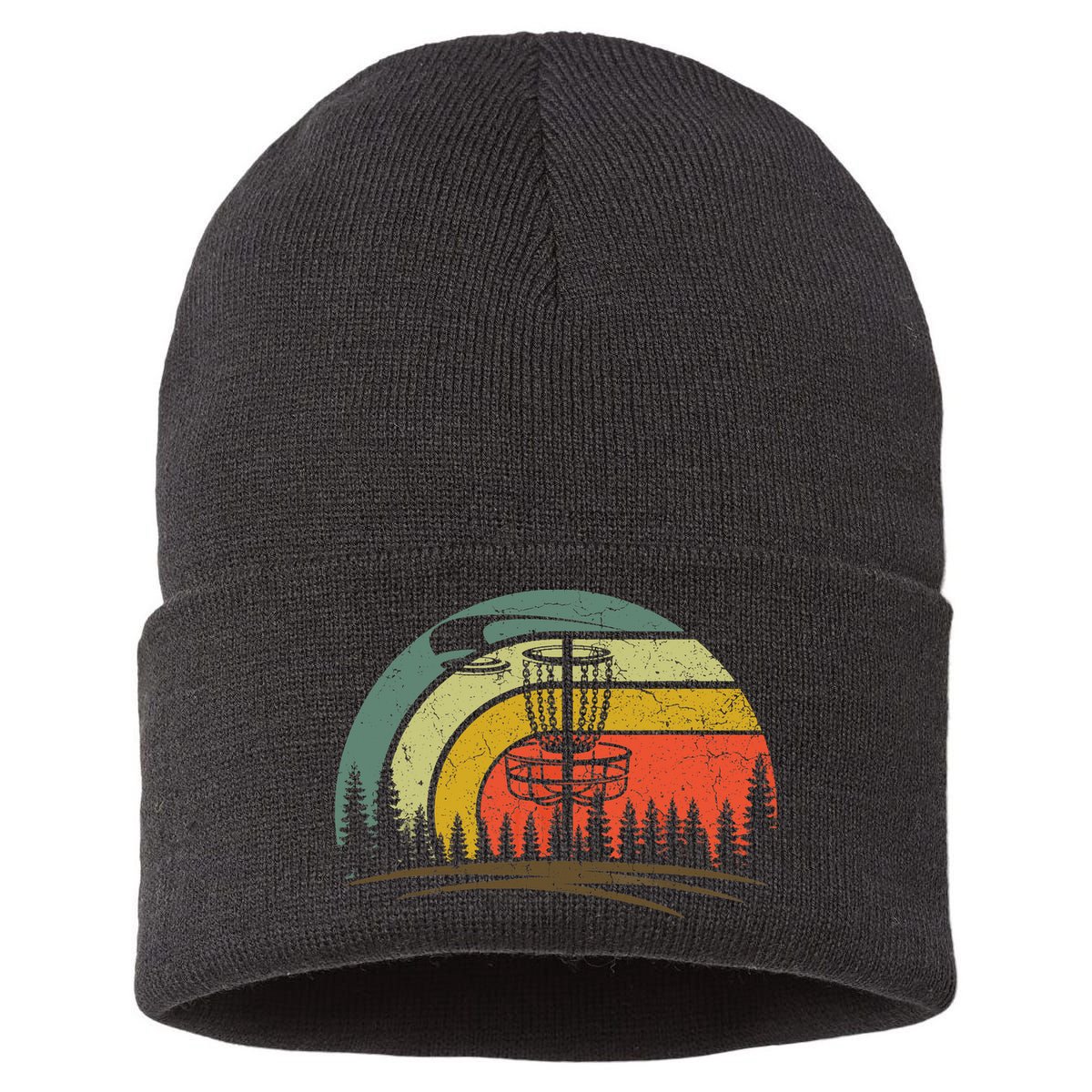Retro Vintage Disc Golf Shirt Frolf Flying Disc Sport Sustainable Knit Beanie