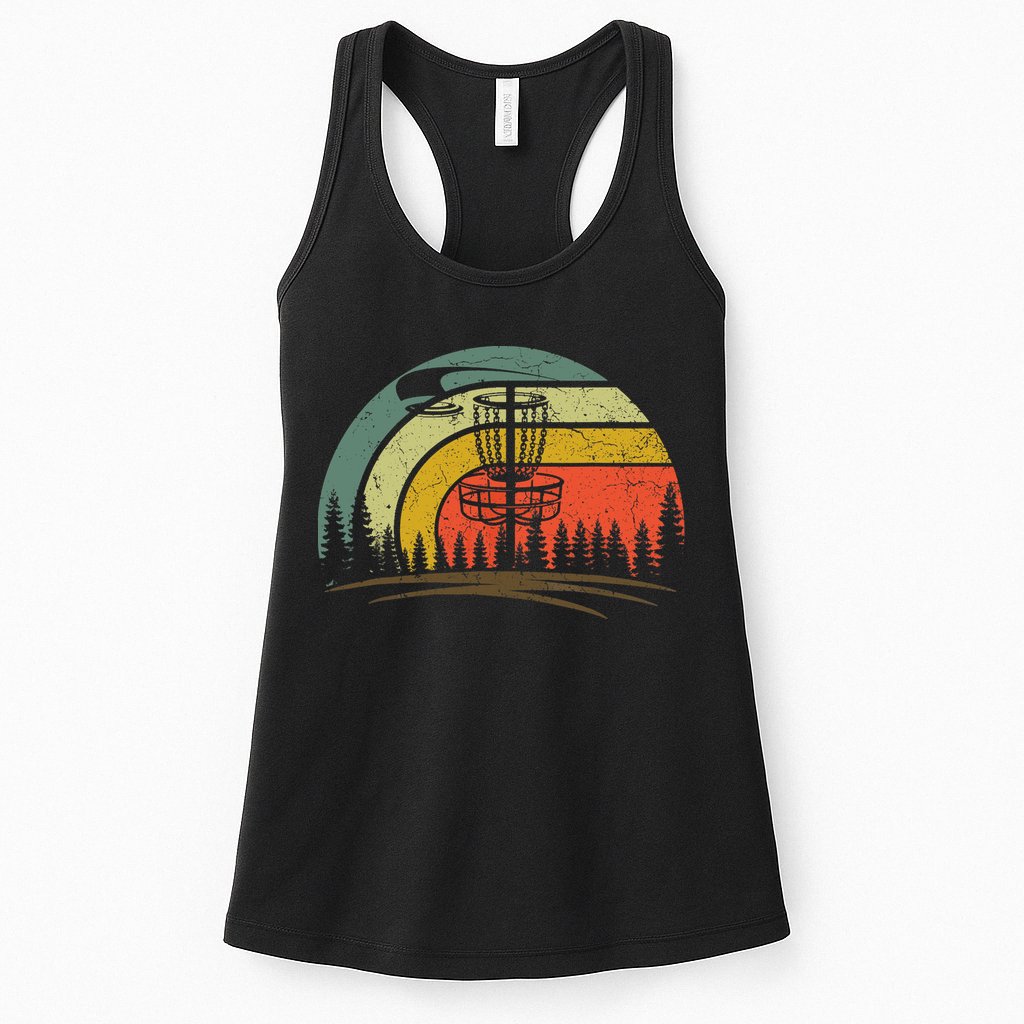 Retro Vintage Disc Golf Shirt Frolf Flying Disc Sport Womens Tank Top