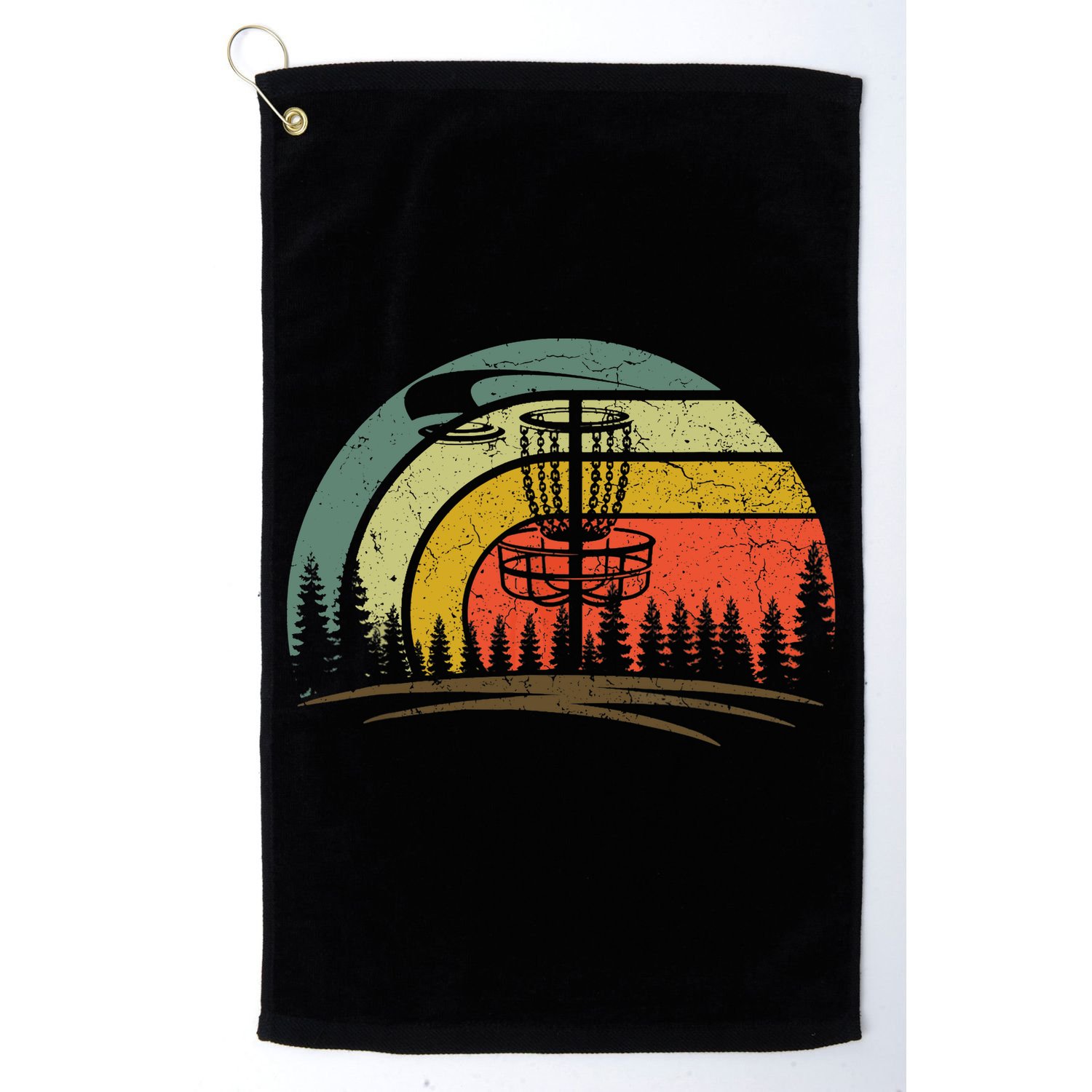 Retro Vintage Disc Golf Shirt Frolf Flying Disc Sport Golf Towel