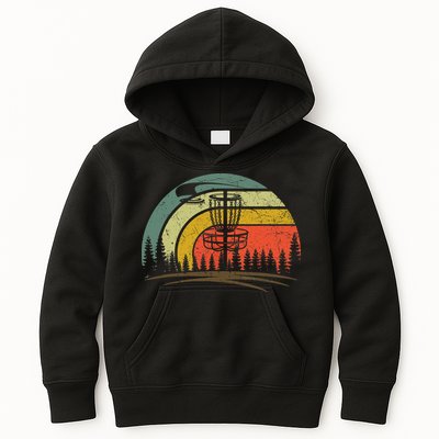 Retro Vintage Disc Golf Shirt Frolf Flying Disc Sport Kids Hoodie