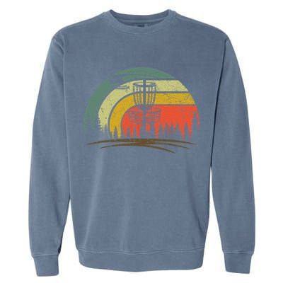 Retro Vintage Disc Golf Shirt Frolf Flying Disc Sport Garment-Dyed Sweatshirt
