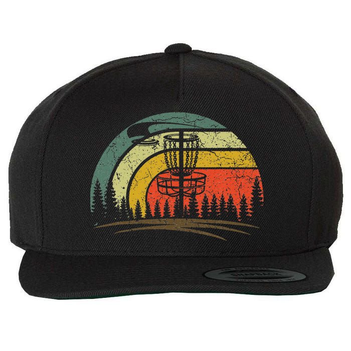 Retro Vintage Disc Golf Frolf Flying Disc Sport Lover Wool Snapback Cap