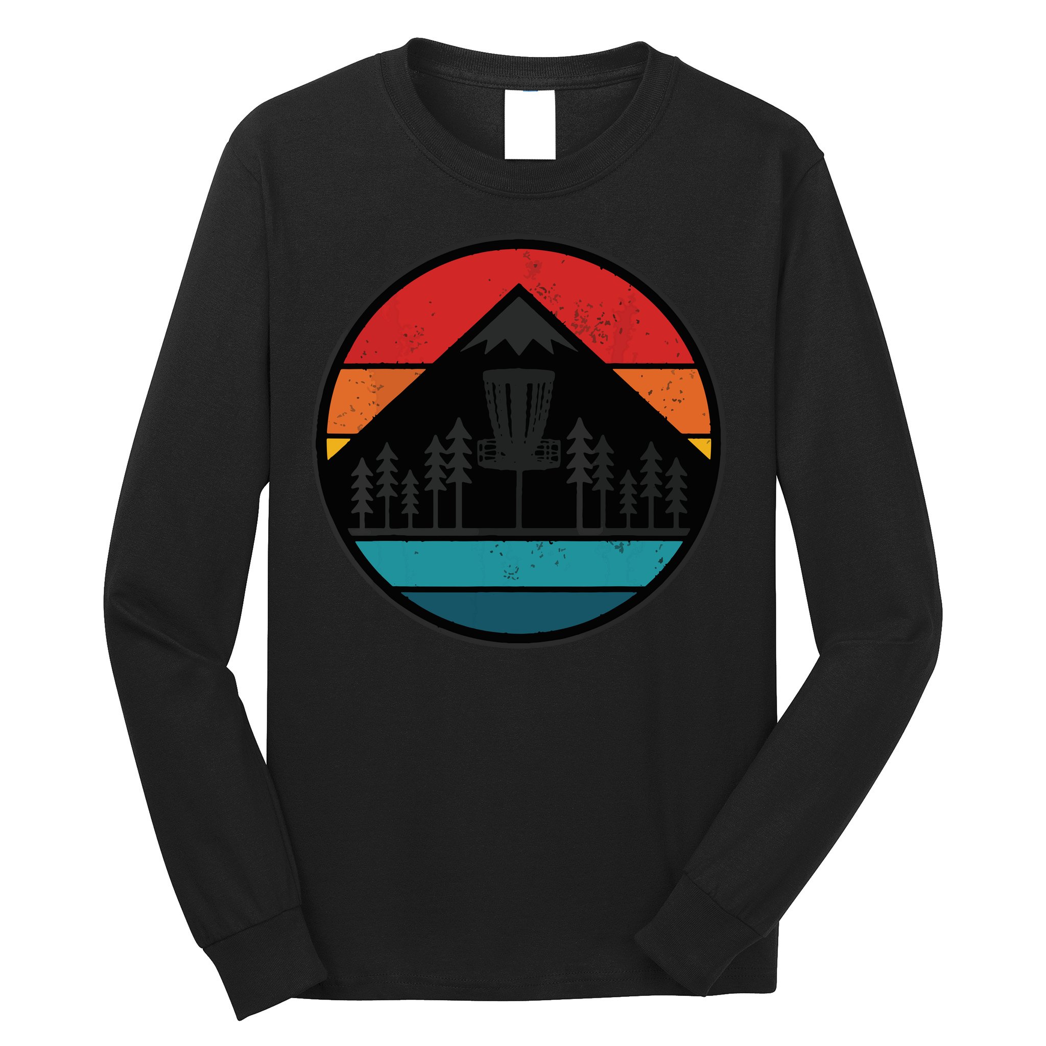 Retro Vintage Disc Golf Frolf Flying Disc Sport Long Sleeve Shirt