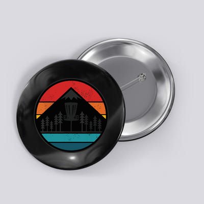 Retro Vintage Disc Golf Frolf Flying Disc Sport Button