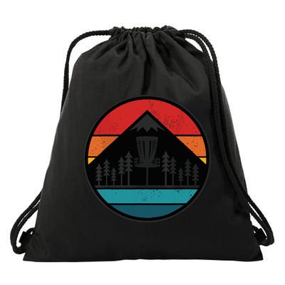 Retro Vintage Disc Golf Frolf Flying Disc Sport Drawstring Bag