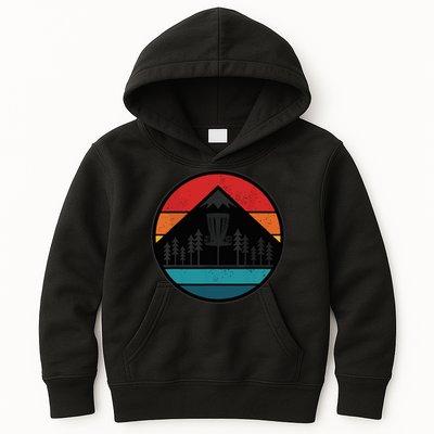 Retro Vintage Disc Golf Frolf Flying Disc Sport Kids Hoodie