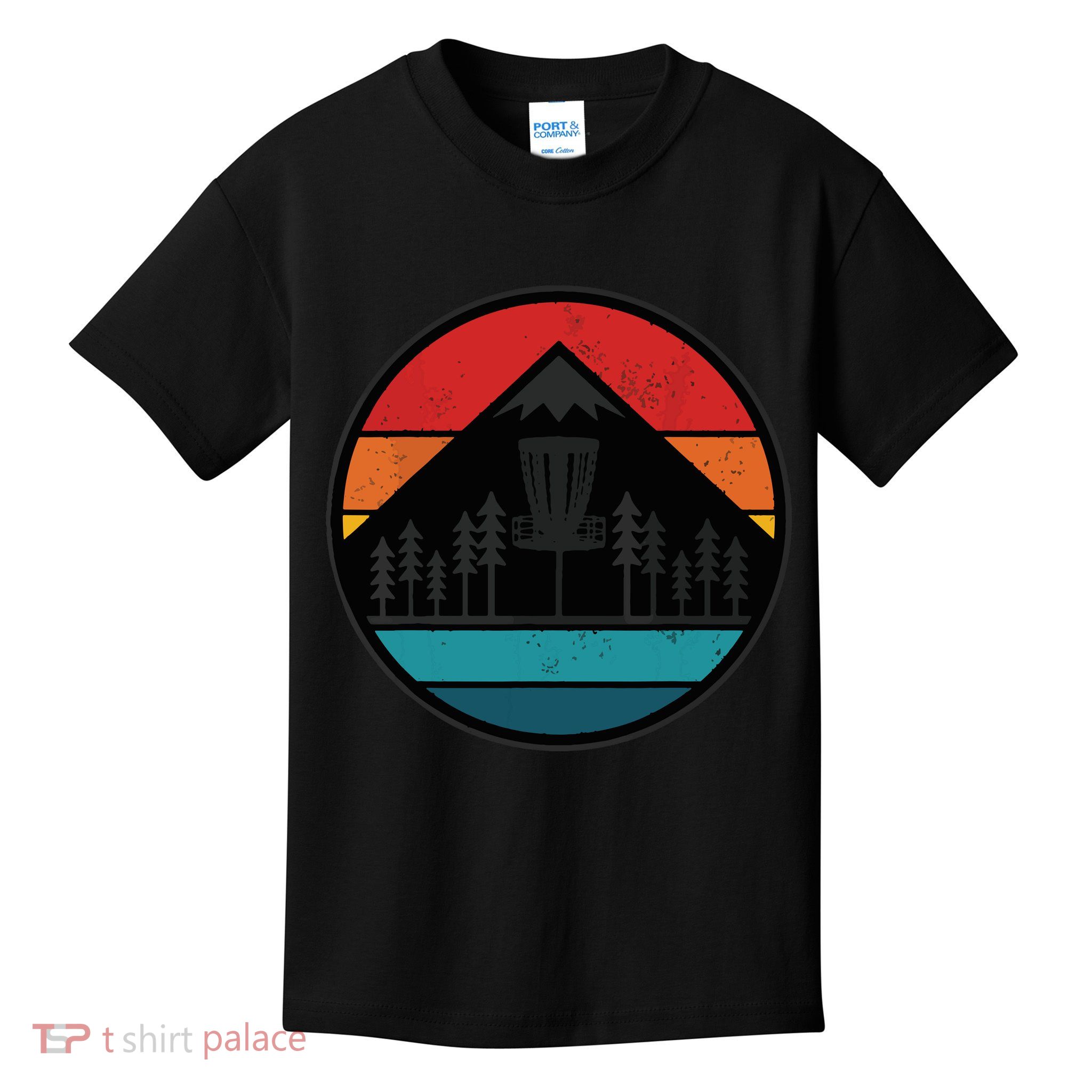 Retro Vintage Disc Golf Frolf Flying Disc Sport Kids T-Shirt