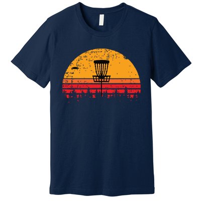 Retro Vintage Disc Golf Frolf Flying Disc Sport Premium T-Shirt