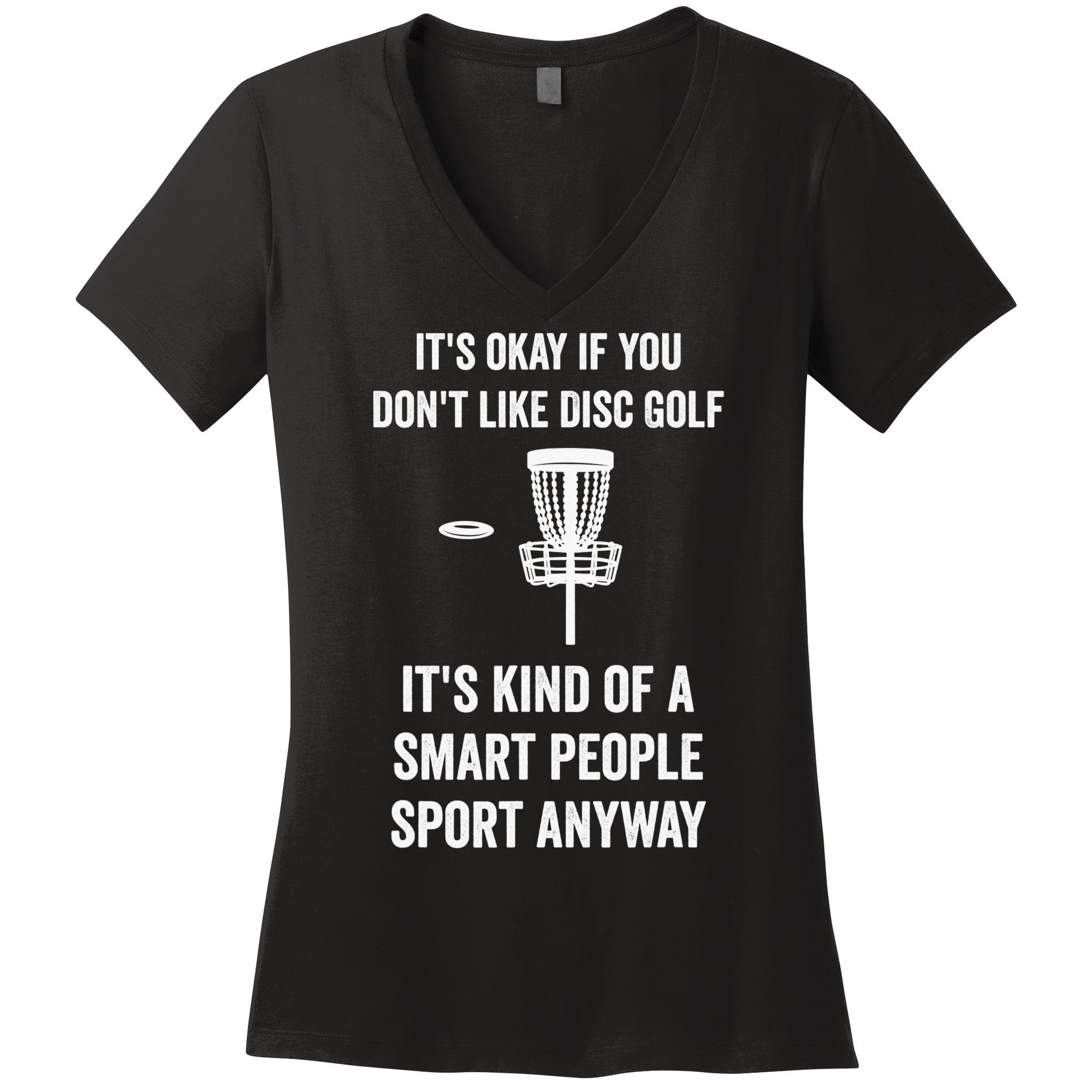 Retro Vintage Disc Golf Frolf Flying Disc Sport Lover Women's V-Neck T-Shirt