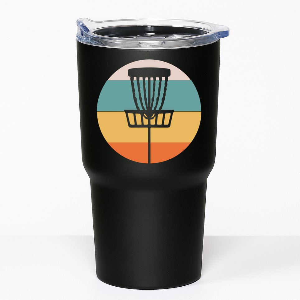 Retro Vintage Disc Golf Funny Frolf Flying Disc Sport Tumbler