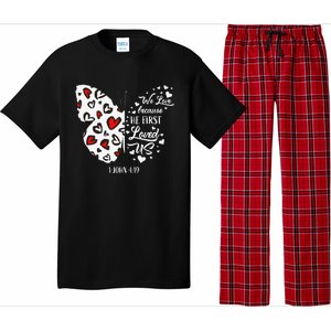 Red Valentine's Days Women Christian Butterfly Pajama Set