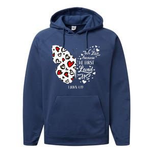 Red Valentine's Days Women Christian Butterfly Performance Fleece Hoodie