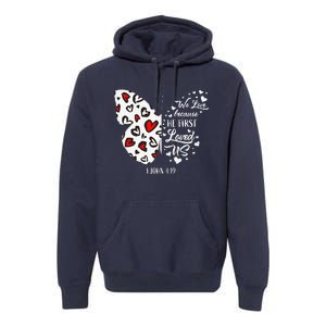 Red Valentine's Days Women Christian Butterfly Premium Hoodie