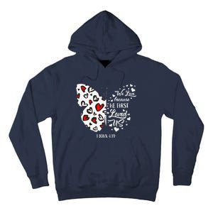 Red Valentine's Days Women Christian Butterfly Tall Hoodie