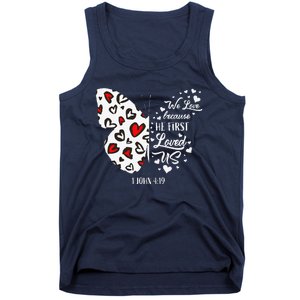 Red Valentine's Days Women Christian Butterfly Tank Top