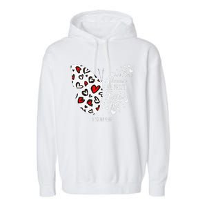 Red Valentine's Days Women Christian Butterfly Garment-Dyed Fleece Hoodie