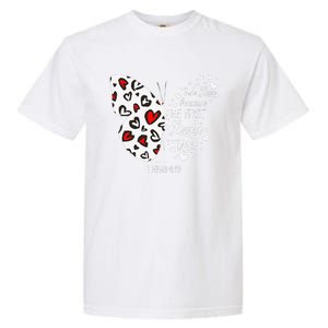 Red Valentine's Days Women Christian Butterfly Garment-Dyed Heavyweight T-Shirt