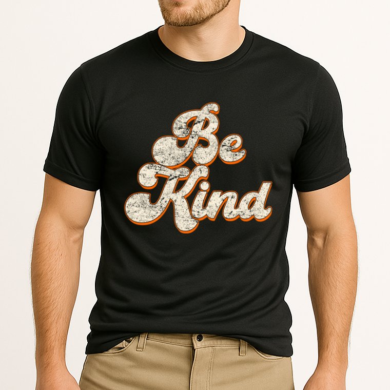 Retro Vintage Distressed Be Kind Performance Shirt