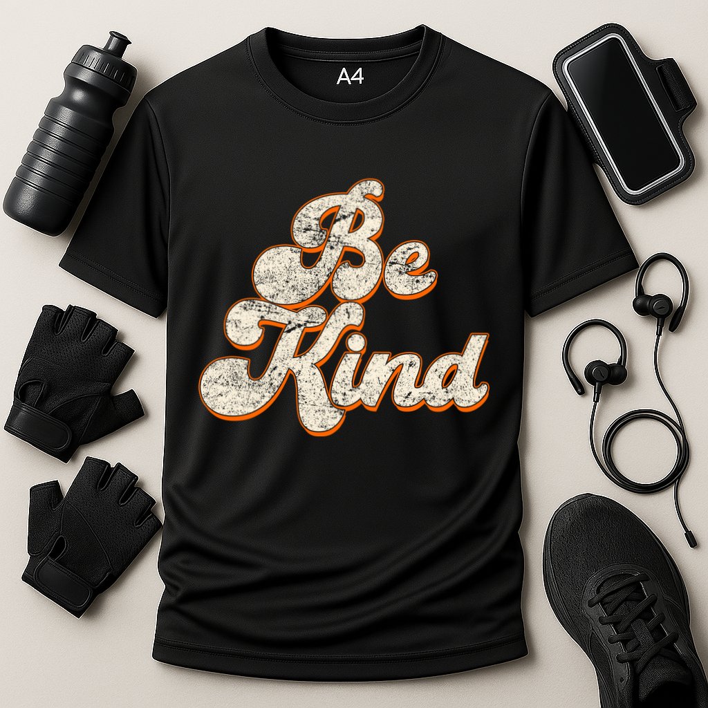 Retro Vintage Distressed Be Kind Performance Shirt
