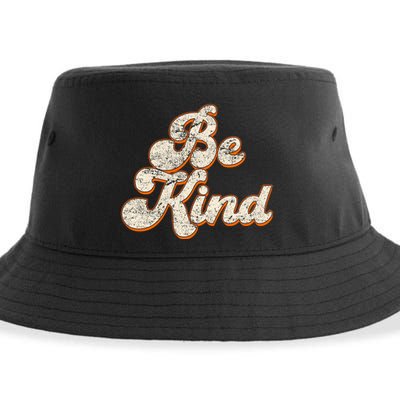 Retro Vintage Distressed Be Kind Sustainable Bucket Hat