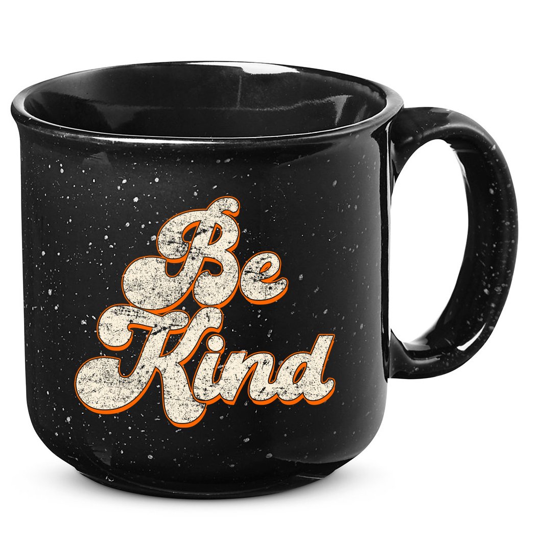 Retro Vintage Distressed Be Kind 15oz Campfire Ceramic Mug