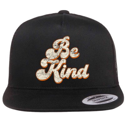 Retro Vintage Distressed Be Kind Flatbill Hat