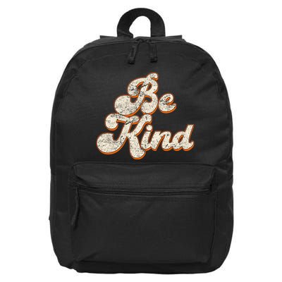 Retro Vintage Distressed Be Kind 16 in Basic Backpack