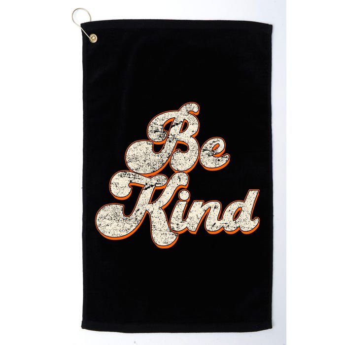 Retro Vintage Distressed Be Kind Golf Towel