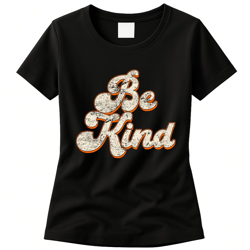 Retro Vintage Distressed Be Kind Womens T-Shirt