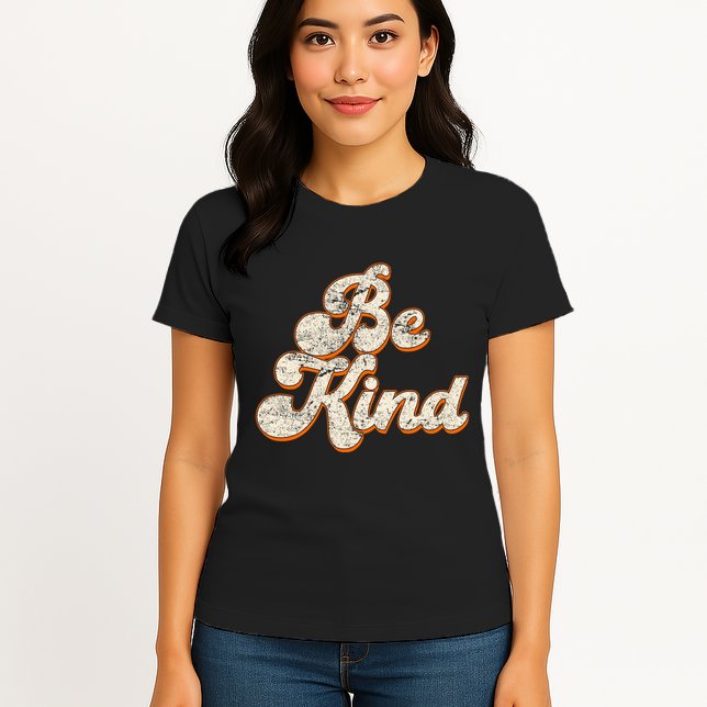 Retro Vintage Distressed Be Kind Womens T-Shirt