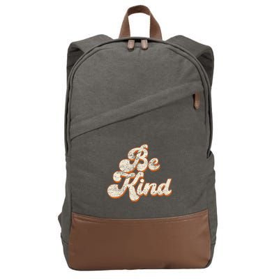 Retro Vintage Distressed Be Kind Cotton Canvas Backpack