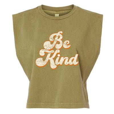 Retro Vintage Distressed Be Kind Garment-Dyed Women's Muscle Tee