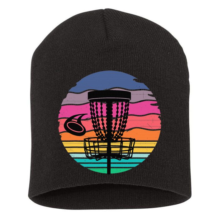 Retro Vintage Disc Golf Shirts Disc Golf Clothing Gift Short Acrylic Beanie