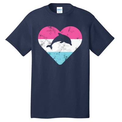 Retro Vintage Dolphin Gift For Tall T-Shirt