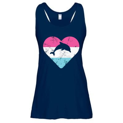 Retro Vintage Dolphin Gift For Ladies Essential Flowy Tank