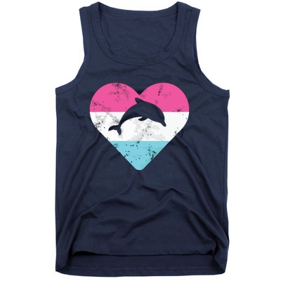 Retro Vintage Dolphin Gift For Tank Top