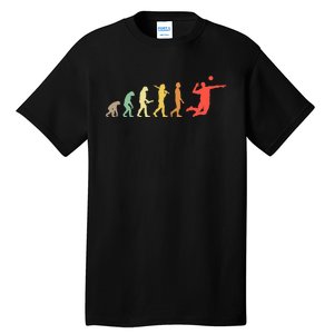 Retro Volleyball Evolution Gift For Volleyball Players Tall T-Shirt