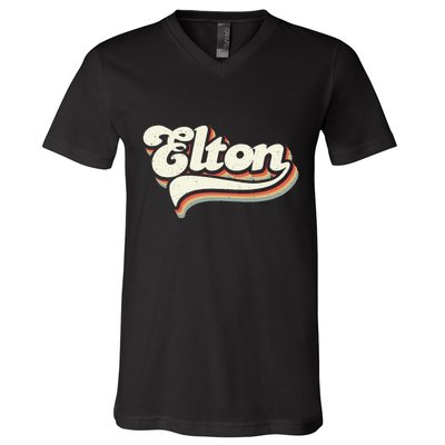 Retro Vintage Elton V-Neck T-Shirt