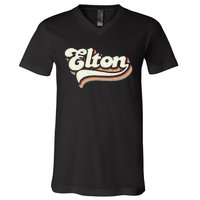 Retro Vintage Elton V-Neck T-Shirt