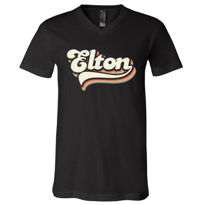 Retro Vintage Elton V-Neck T-Shirt