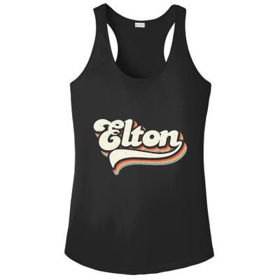 Retro Vintage Elton Ladies PosiCharge Competitor Racerback Tank