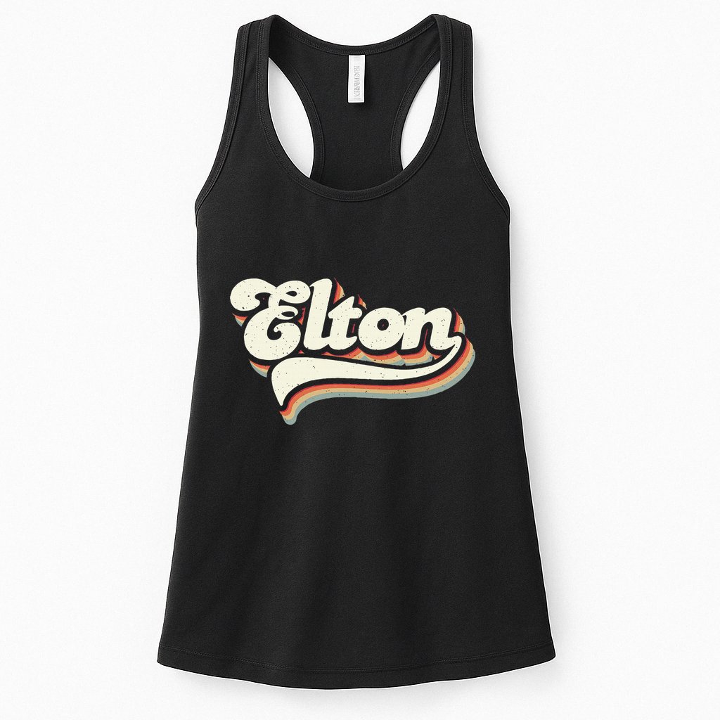 Retro Vintage Elton Womens Tank Top