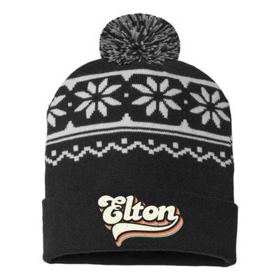 Retro Vintage Elton USA-Made Snowflake Beanie