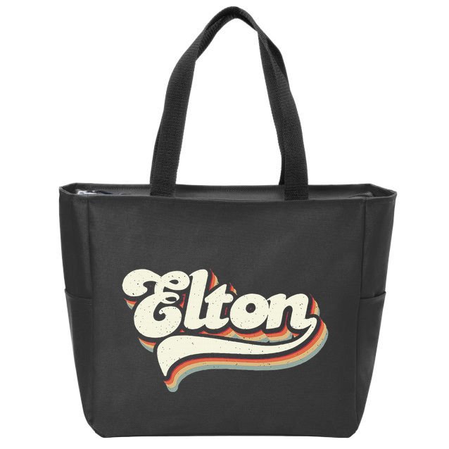 Retro Vintage Elton Zip Tote Bag