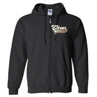 Retro Vintage Elton Full Zip Hoodie