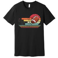 Retro Vintage Eat Sleep Football Repeat American Sport Premium T-Shirt